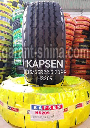 Kapsen HS209 (прицепная) 385/65 R22.5 160K 20PR - Фото с упаковкой и этикеткой
